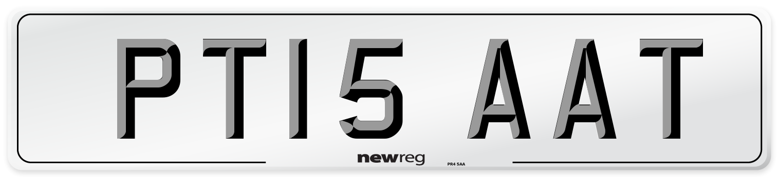 PT15 AAT Number Plate from New Reg